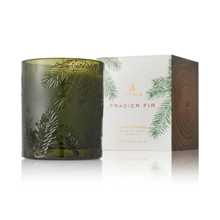 Thymes Frasier Fir Green Glass Candle